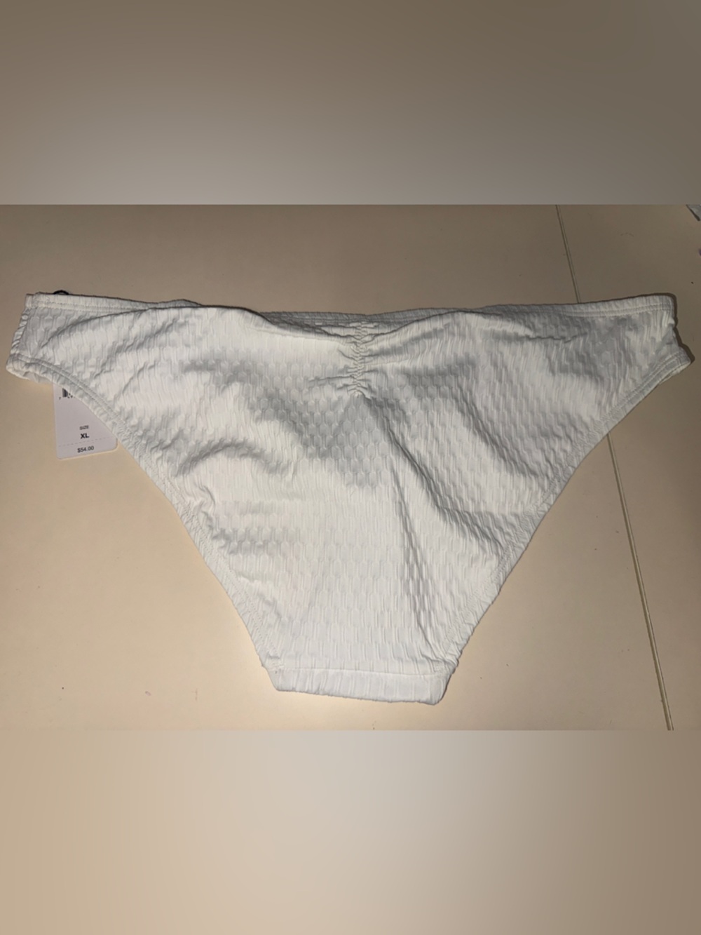 White Textured Bikini Bottom - Picture 3 of 3